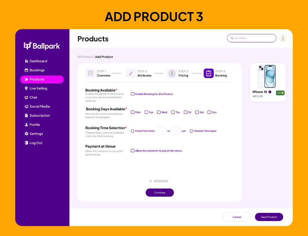 Add product u00b7 Step 3